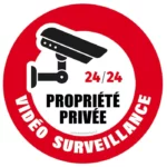 video surveillance bâtiment vous êtes filmé - sticker-autocollant