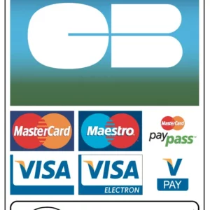 Paiement par carte bancaire master-card visa electron pay pass vpay et sans contact sticker/autocollant - ref 25032020