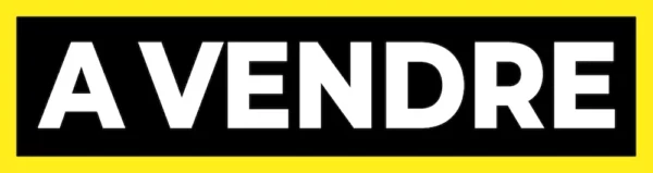 Sticker A VENDRE en jaune et noir sticker/autocollant- ref 120523b