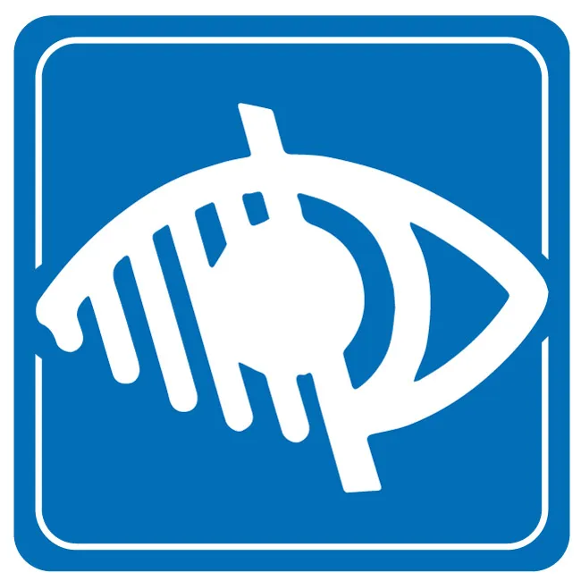 handicap Mal-voyant aveugle picto accessibilité sticker/autocollant - ref 290119