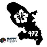 martinique 972 dom tom sticker-autocollant