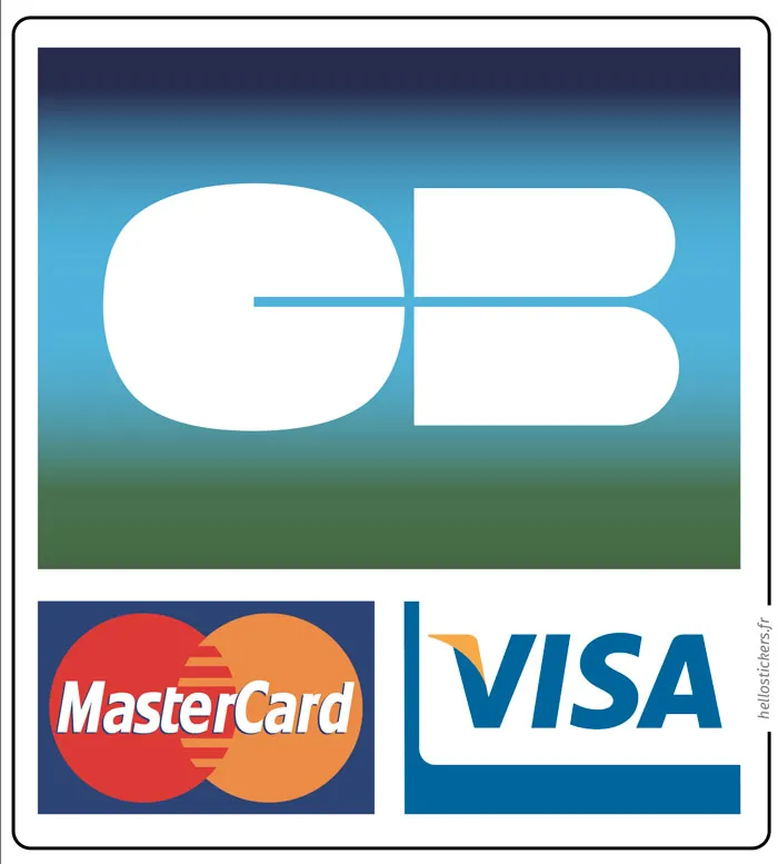 Paiement par carte bancaire master-card visa sticker/autocollant - ref 25032020_2