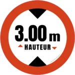 hauteur de passage maximum 3m sticker-autocollant