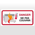 ne pas couvrir radiateur sticker/autocollant