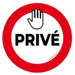 prive ne pas entrer ici sticker autocollant